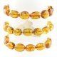 Olive Baltic amber beads bracelet